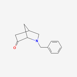 molecular formula C13H15NO B3180273 2-Benzyl-2-azabicyclo[2.2.1]heptan-6-one CAS No. 140927-04-4