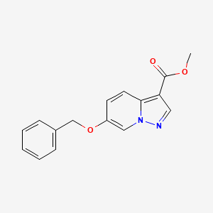 molecular formula C16H14N2O3 B3180277 Methyl 6-(benzyloxy)pyrazolo[1,5-a]pyridine-3-carboxylate CAS No. 141032-74-8
