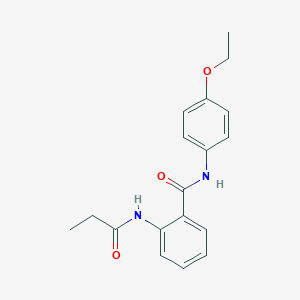 molecular formula C18H20N2O3 B318028 N-(4-ethoxyphenyl)-2-(propanoylamino)benzamide 