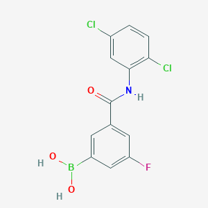 molecular formula C13H9BCl2FNO3 B3180302 5-(2,5-Dichlorophenylcarbamoyl)-3-fluorobenzeneboronic acid CAS No. 1449132-54-0