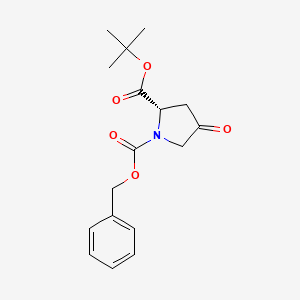 molecular formula C17H21NO5 B3180326 (S)-1-苄基 2-叔丁基 4-氧代吡咯烷-1,2-二羧酸酯 CAS No. 147489-27-8