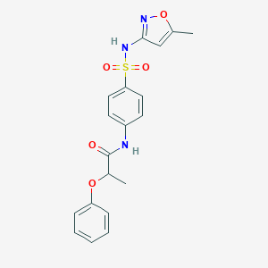 molecular formula C19H19N3O5S B318033 N-(4-{[(5-methyl-3-isoxazolyl)amino]sulfonyl}phenyl)-2-phenoxypropanamide 