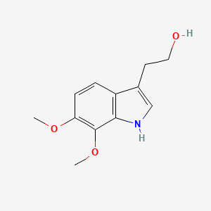 molecular formula C12H15NO3 B3180349 2-(6,7-dimethoxy-1H-indol-3-yl)ethanol CAS No. 153718-67-3