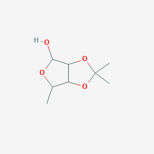 molecular formula C8H14O4 B3180387 D-Ribofuranose, 5-deoxy-2,3-O-(1-methylethylidene)- CAS No. 158112-53-9