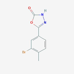 molecular formula C9H7BrN2O2 B318040 5-(3-Bromo-4-methylphenyl)-1,3,4-oxadiazol-2-ol 