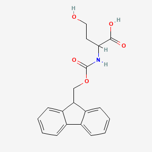 molecular formula C19H19NO5 B3180406 Fmoc-DL-homoserine CAS No. 161125-35-5