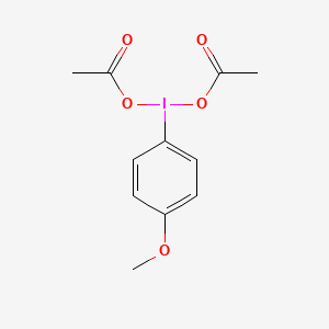 molecular formula C11H13IO5 B3180420 (4-Methoxyphenyl)-L3-iodanediyl diacetate CAS No. 16308-14-8