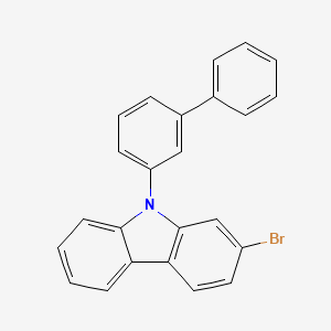 molecular formula C24H16BrN B3180433 2-Bromo-9-([1,1'-biphenyl]-3-yl)carbazole CAS No. 1656983-68-4