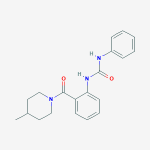 molecular formula C20H23N3O2 B318044 N-{2-[(4-methyl-1-piperidinyl)carbonyl]phenyl}-N'-phenylurea 