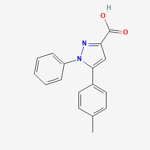 molecular formula C17H14N2O2 B3180440 5-(4-methylphenyl)-1-phenyl-1H-pyrazole-3-carboxylic acid CAS No. 167873-89-4