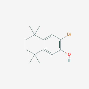 molecular formula C14H19BrO B3180445 2-Naphthalenol, 3-bromo-5,6,7,8-tetrahydro-5,5,8,8-tetramethyl- CAS No. 168082-64-2