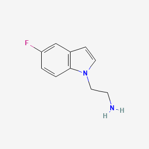 molecular formula C10H11FN2 B3180453 1H-Indole-1-ethanamine, 5-fluoro- CAS No. 169673-84-1