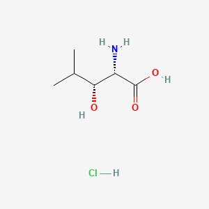 molecular formula C6H14ClNO3 B3180460 (2S,3R)-2-Amino-3-hydroxy-4-methylpentanoic acid hydrochloride CAS No. 1702288-60-5