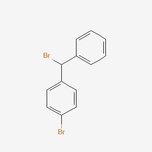 molecular formula C13H10Br2 B3180487 1-Bromo-4-[bromo(phenyl)methyl]benzene CAS No. 18066-89-2