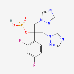 molecular formula C13H12F2N6O3P+ B3180489 2-(2,4-Difluorophenyl)-1,3-di(1h-1,2,4-triazol-1-yl)propan-2-yl hydrogen phosphonate CAS No. 1807913-50-3