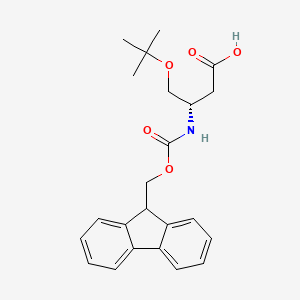 molecular formula C23H27NO5 B3180501 Fmoc-(S)-3-amino-4-hydroxybutanoic acid t-butyl ester CAS No. 1820583-73-0