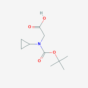 molecular formula C10H17NO4 B3180505 N-(tert-butoxycarbonyl)-N-cyclopropylglycine CAS No. 182291-93-6