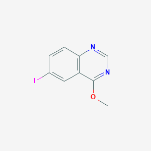molecular formula C9H7IN2O B3180508 6-Iodo-4-methoxyquinazoline CAS No. 182880-00-8