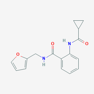 molecular formula C16H16N2O3 B318051 2-[(cyclopropylcarbonyl)amino]-N-(2-furylmethyl)benzamide 