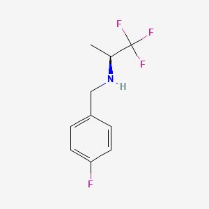molecular formula C10H11F4N B3180514 (S)-1,1,1-trifluoro-N-(4-fluorobenzyl)propan-2-amine CAS No. 1889287-68-6