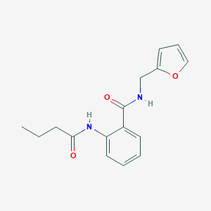 molecular formula C16H18N2O3 B318052 2-(butanoylamino)-N-(furan-2-ylmethyl)benzamide 