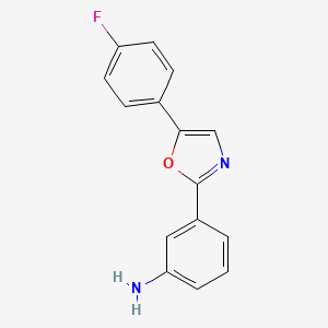 molecular formula C15H11FN2O B3180528 3-(5-(4-Fluorophenyl)oxazol-2-yl)aniline CAS No. 1956306-30-1