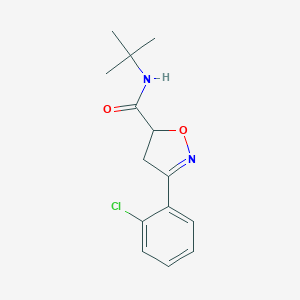 molecular formula C14H17ClN2O2 B318056 N-tert-butyl-3-(2-chlorophenyl)-4,5-dihydro-1,2-oxazole-5-carboxamide 