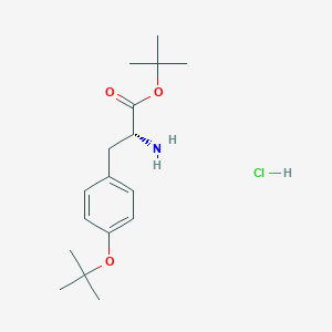 molecular formula C17H28ClNO3 B3180561 O-tert-Butyl-D-tyrosine tert-butyl ester hydrochloride CAS No. 1998701-20-4