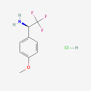 molecular formula C9H11ClF3NO B3180565 (R)-2,2,2-Trifluoro-1-(4-methoxyphenyl)ethanamine hcl CAS No. 2007916-98-3