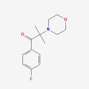 molecular formula C14H18FNO2 B3180594 1-(4-Fluorphenyl)-2-methyl-2-morpholino-1-propanone CAS No. 209127-01-5