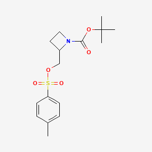 molecular formula C16H23NO5S B3180597 (S)-Tert-butyl 2-(tosyloxymethyl)azetidine-1-carboxylate CAS No. 209328-53-0