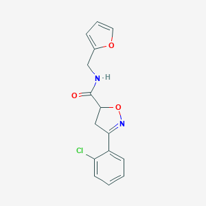 molecular formula C15H13ClN2O3 B318063 3-(2-chlorophenyl)-N-(2-furylmethyl)-4,5-dihydro-5-isoxazolecarboxamide 
