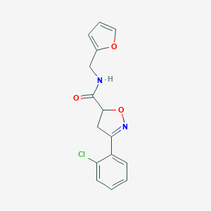 3-(2-chlorophenyl)-N-(2-furylmethyl)-4,5-dihydro-5-isoxazolecarboxamide