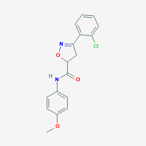 molecular formula C17H15ClN2O3 B318064 3-(2-chlorophenyl)-N-(4-methoxyphenyl)-4,5-dihydro-1,2-oxazole-5-carboxamide 