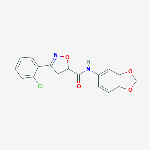 N-(1,3-benzodioxol-5-yl)-3-(2-chlorophenyl)-4,5-dihydro-1,2-oxazole-5-carboxamide