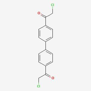 molecular formula C16H12Cl2O2 B3180682 2-Chloro-1-[4-[4-(2-chloroacetyl)phenyl]phenyl]ethanone CAS No. 24860-53-5