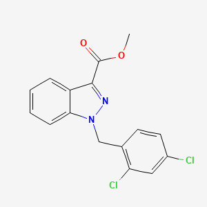 molecular formula C16H12Cl2N2O2 B3180686 Methyl 1-[(2,4-dichlorophenyl)methyl]-1h-indazole-3-carboxylate CAS No. 252025-50-6