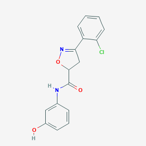 3-(2-chlorophenyl)-N-(3-hydroxyphenyl)-4,5-dihydro-1,2-oxazole-5-carboxamide