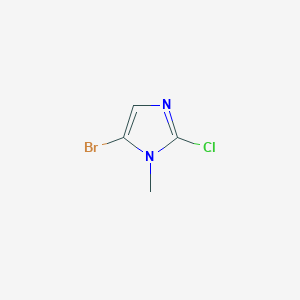 molecular formula C4H4BrClN2 B3180757 1-Methyl-2-chloro-5-bromo-1H-imidazole CAS No. 292608-79-8