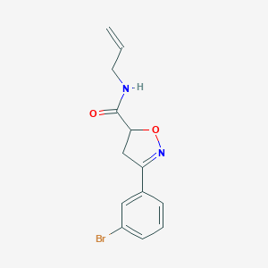 molecular formula C13H13BrN2O2 B318081 N-allyl-3-(3-bromophenyl)-4,5-dihydro-5-isoxazolecarboxamide 