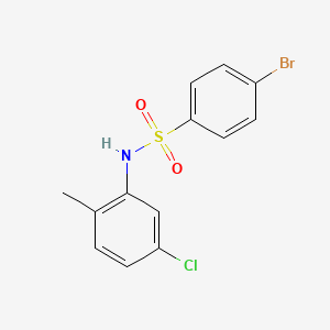 molecular formula C13H11BrClNO2S B3180818 4-bromo-N-(5-chloro-2-methylphenyl)benzenesulfonamide CAS No. 349133-26-2