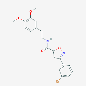 molecular formula C20H21BrN2O4 B318083 3-(3-bromophenyl)-N-[2-(3,4-dimethoxyphenyl)ethyl]-4,5-dihydro-5-isoxazolecarboxamide 