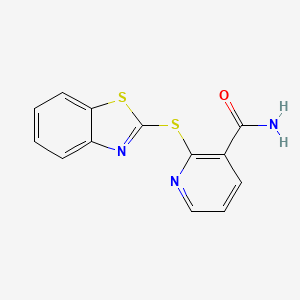 2-(1,3-Benzothiazol-2-ylsulfanyl)pyridine-3-carboxamide