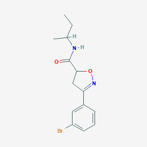 molecular formula C14H17BrN2O2 B318085 3-(3-bromophenyl)-N-(sec-butyl)-4,5-dihydro-5-isoxazolecarboxamide 