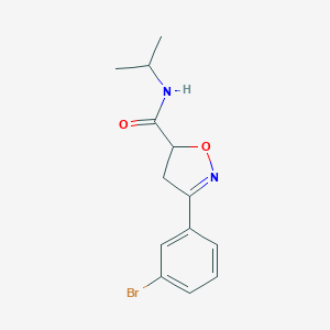 molecular formula C13H15BrN2O2 B318086 3-(3-bromophenyl)-N-isopropyl-4,5-dihydro-5-isoxazolecarboxamide 