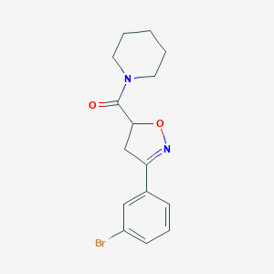 1-{[3-(3-Bromophenyl)-4,5-dihydro-5-isoxazolyl]carbonyl}piperidine