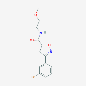 3-(3-bromophenyl)-N-(2-methoxyethyl)-4,5-dihydro-5-isoxazolecarboxamide