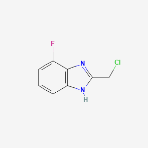 molecular formula C8H6ClFN2 B3180893 2-chloromethyl-7-fluoro-1H-benzimidazole CAS No. 405173-94-6