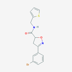 molecular formula C15H13BrN2O2S B318090 3-(3-bromophenyl)-N-(2-thienylmethyl)-4,5-dihydro-5-isoxazolecarboxamide 