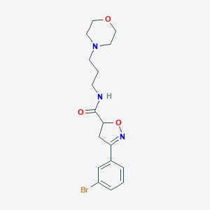 3-(3-bromophenyl)-N-[3-(4-morpholinyl)propyl]-4,5-dihydro-5-isoxazolecarboxamide